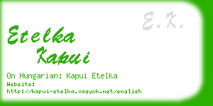 etelka kapui business card